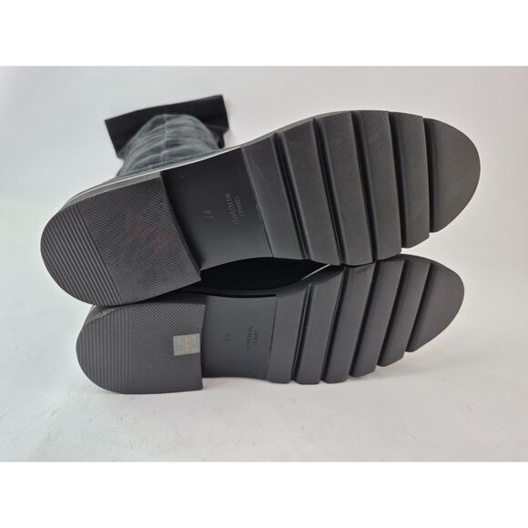 Stuart Weitzman Women's Black Chicago Lug Suede Over-the-knee Boots Size 8.5 - Picture 6 of 7